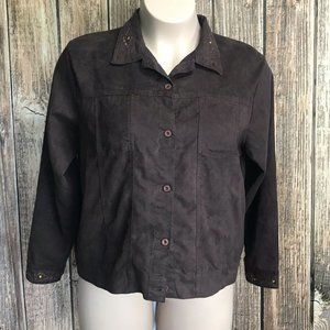 Kenneth Too Women's Button Up Blazer Top ~ Sz XL